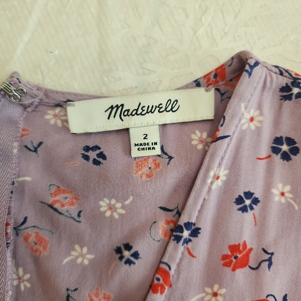 Madewell Floral Ruffle Edged Maxi Dress  Size 2 - Picture 10 of 10